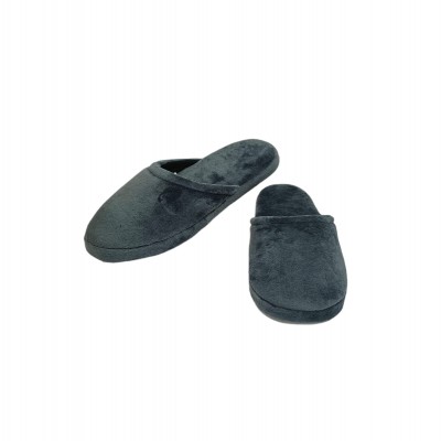 Pantufla Lisa Abierta gris oscuro adulto 